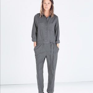 Zara women grey jumpsuit
