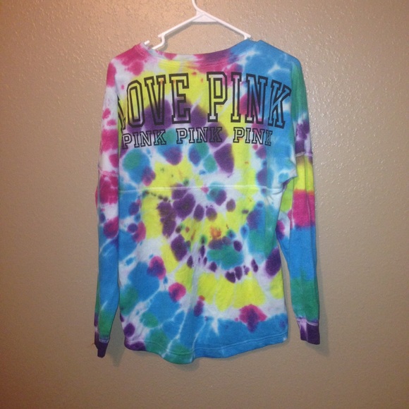 BNWOT VS PINK custom tie dyed crew - Picture 2 of 2