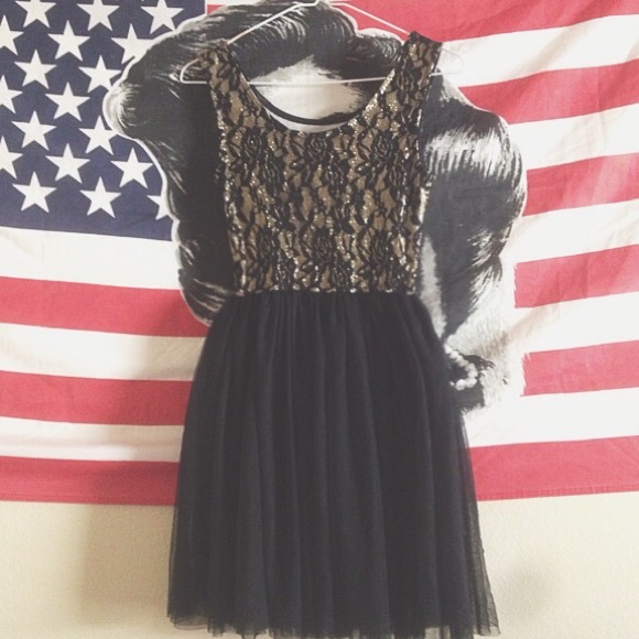 glitter lace and tool party dress