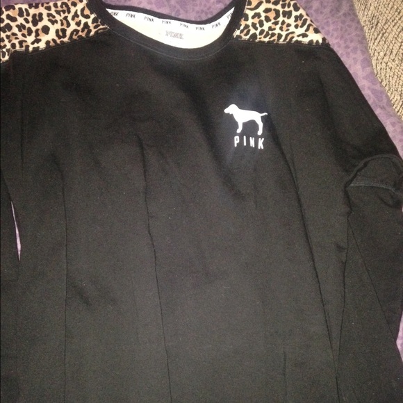VS Pink leopard crew neck