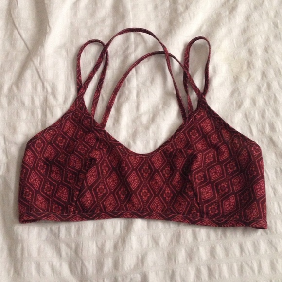 Urban outfitters bralette red pattern strappy back - Picture 1 of 3