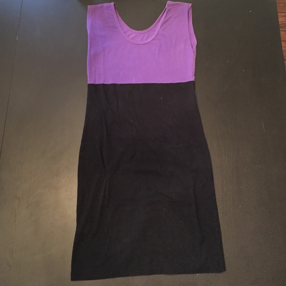 American Apparel Purple and Black Dress