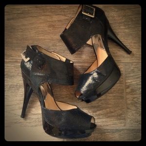 SOLD!! Michael Kors peep toe sandals stilettos