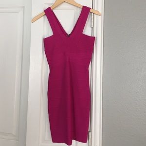 Bebe hot pink S bandage dress.
