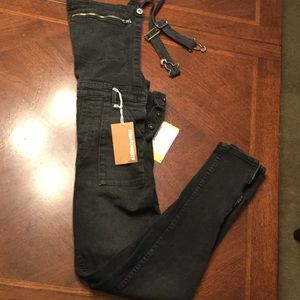 Dark grey fitted overalls