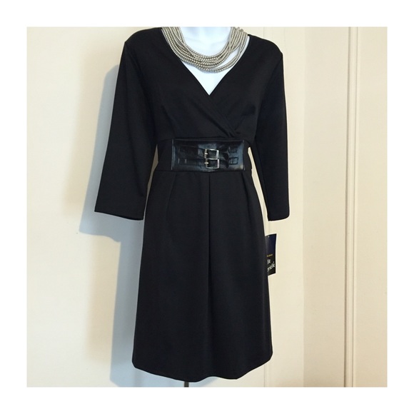 NWT Black Dress with Buckle Detail