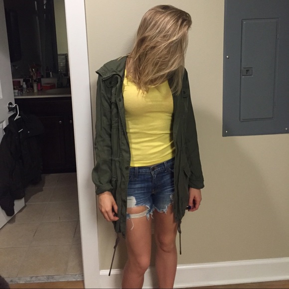 Abercrombie & Fitch army green, oversized jacket. - Picture 3 of 4