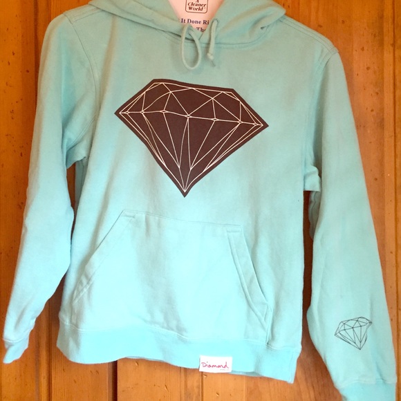 Womens SMALL Diamond Supply Co. Mint Sweatshirt