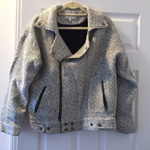 Oversized moto jacket