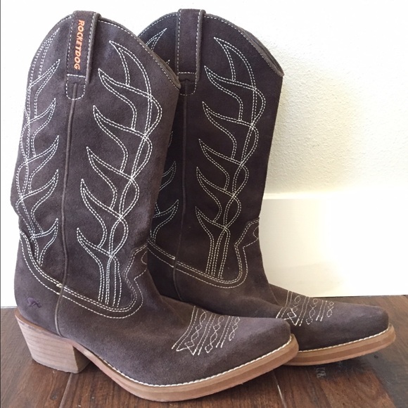 Rocket Dog, brown suede cowboy boot