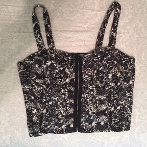 Nollie Hook and Eye Bustier Crop Top