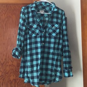 Plaid tunic top