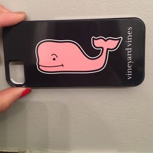 Vineyard Vines Pink/Navy Whale IPhone 5/5s case