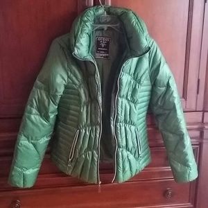 Green Guess winter coat