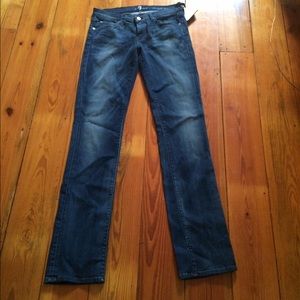 7 for All Mankind Jeans Straight Leg Dark Wash
