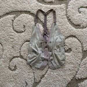 Grey and purple vest