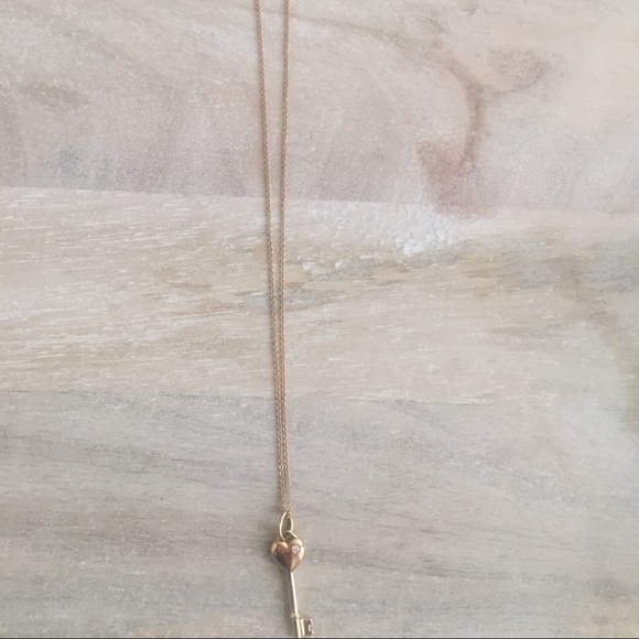Tiffany's gold heart pendant necklace