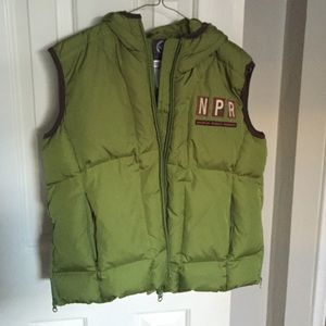 NPR green winter vest
