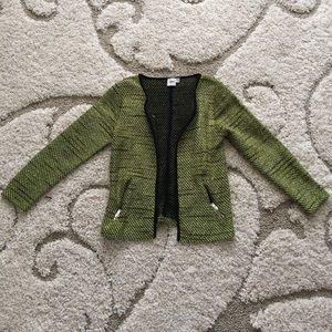 Bright green and black blazer