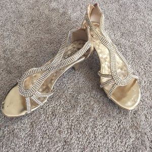 Gold dress sandals