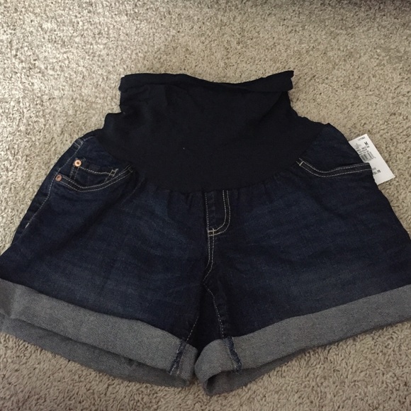 Maternity jean shorts