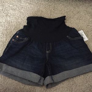 Maternity jean shorts