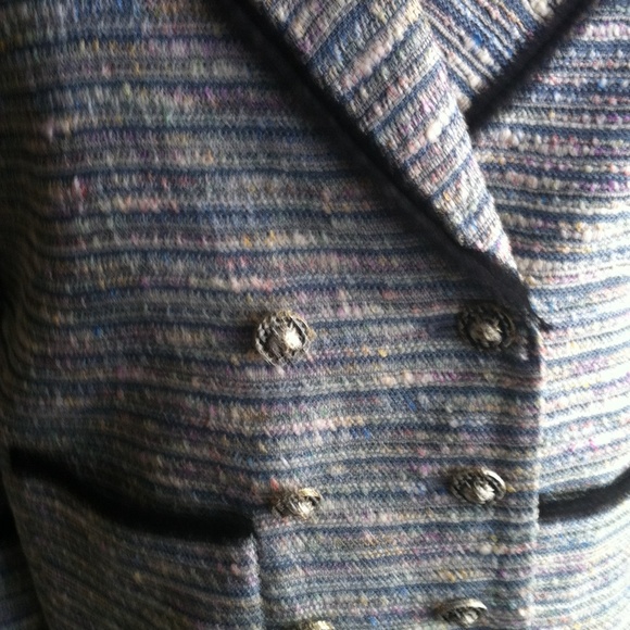 Anthropologie Boucle Blazer in Navy/Pastel Multi - Picture 2 of 4