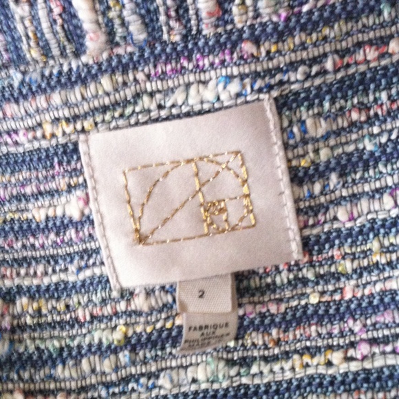 Anthropologie Boucle Blazer in Navy/Pastel Multi - Picture 4 of 4