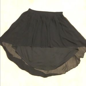 Black Circle High Low Skirt