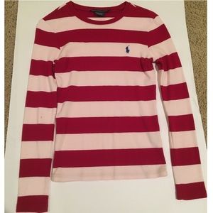 Polo by Ralph Lauren Long Sleeved Red Knit Shirt