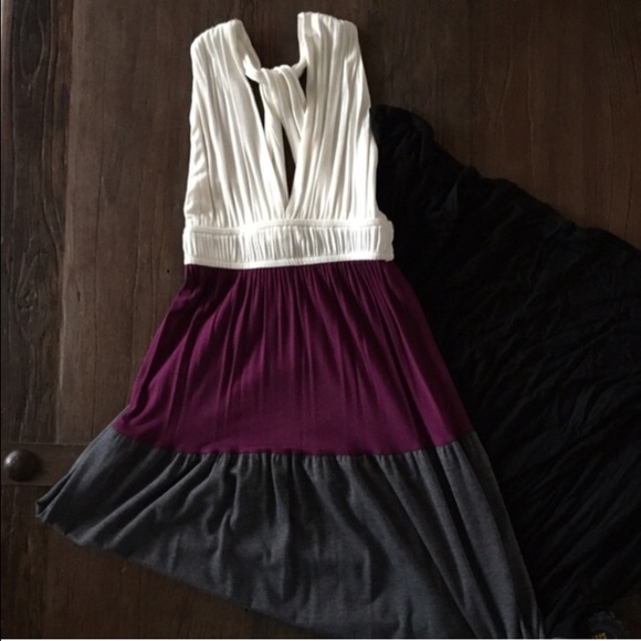 SOLD • Necessary Objects • Color Block Maxi Dress - Picture 2 of 3