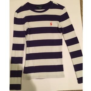 Ralph Lauren Polo Long Sleeved Purple Knit Shirt