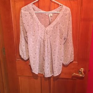 Floral printed sheer top