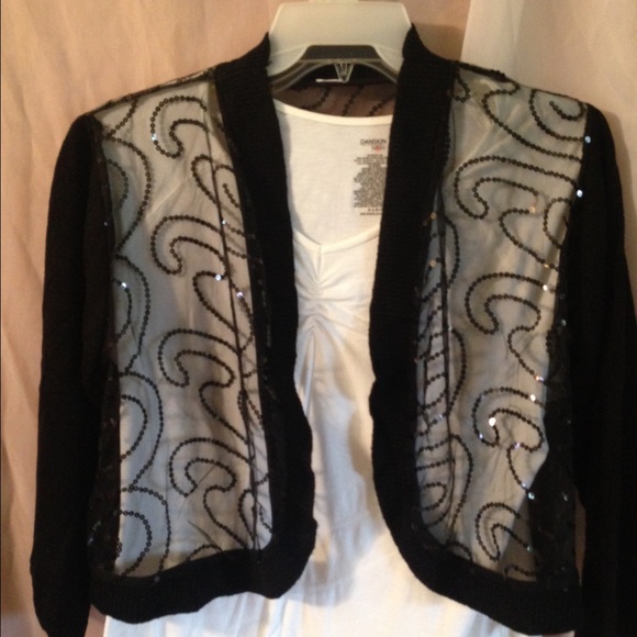 Sequined sweater cape
