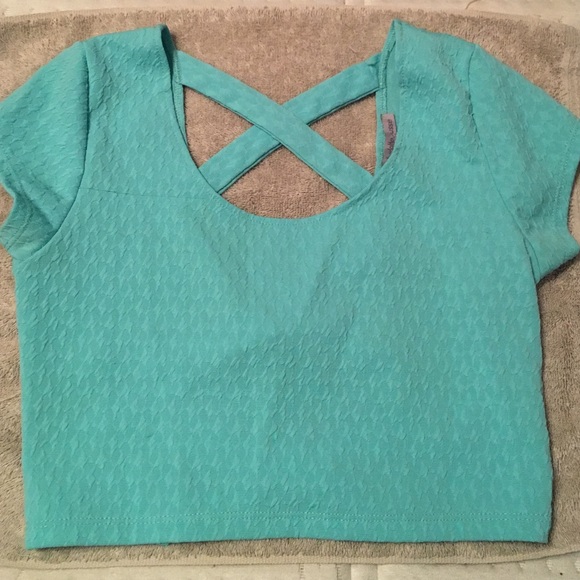Blue crop top!