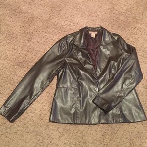 Stylish leather-like jacket/blazer