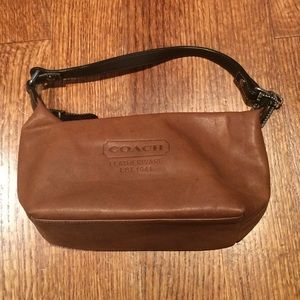 Small Authentic Brown Leather Coach Bag