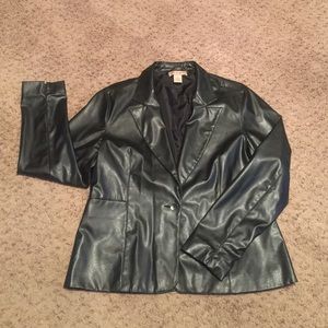 Leather-like blazer