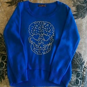 Women's Blue skull sweater