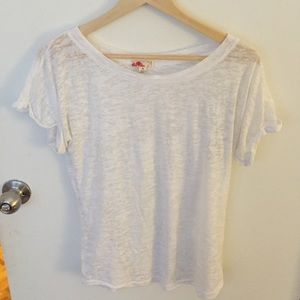 Forever 21 sheer White T-Shirt. Size M