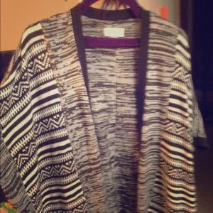 Avenue open front short sleeve sweater