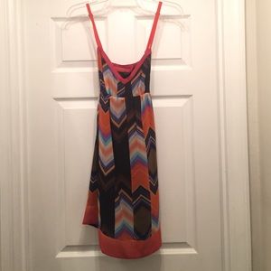 Colorful criss cross dress