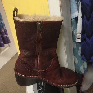 Red Ugg Platform boots
