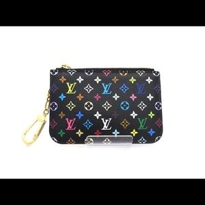 Louis Vuitton multicolor black coin purse