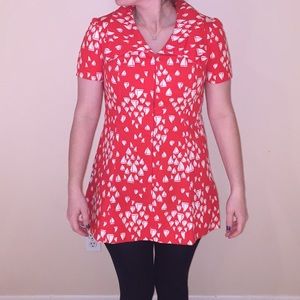 Vintage Red Mini Sailboat Zip Dress size 2-4