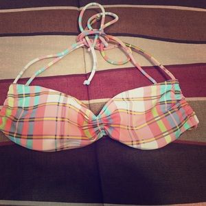 New Victoria's Secret plaid swim top