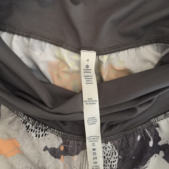 Lululemon Capri floral print crops size 4 - Picture 2 of 4