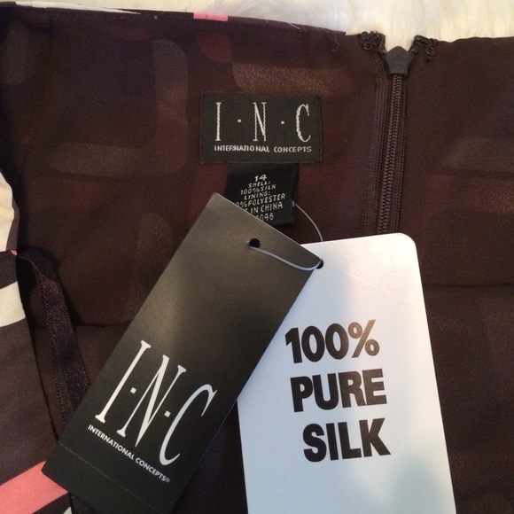 I.N.C. 100% Silk Skirt - Picture 4 of 4