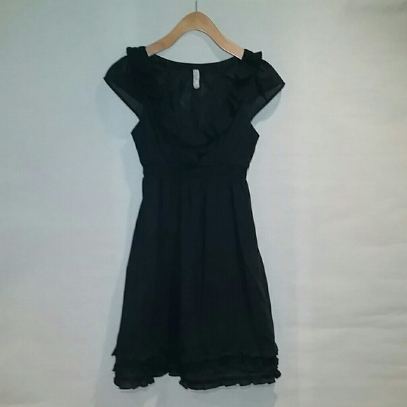 Gray/Grey Ruffle Maeve dress Anthropologie