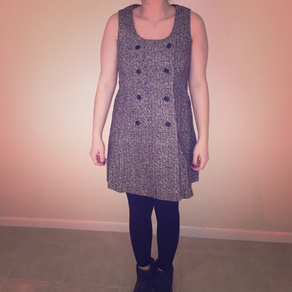 Vintage Mod Tweed Mini Jumper/Vest size 4